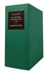 De Natura Animalium libri XVII. Cum animadversionibus Conradi Gessneri, et Danielis Wilhelmi Trilleri: curante Abrahamo Gronovio, Qui et suas Adnotationes adjecit, 2 volumes complete in a clamshell box